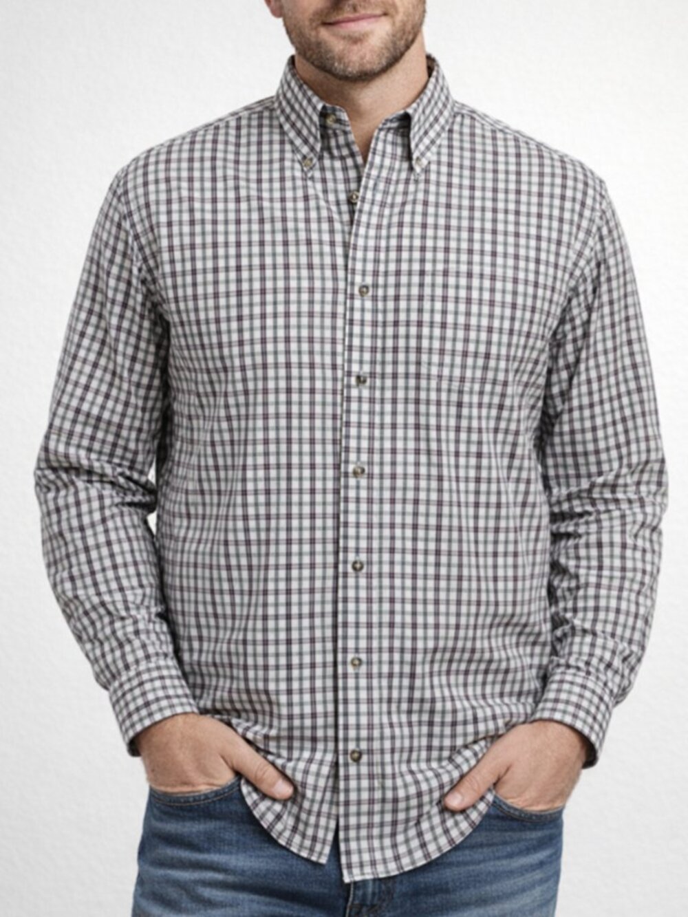 Arrow Wrinkle Free Long Sleeve Button Down Shirt - Picture 1 of 9
